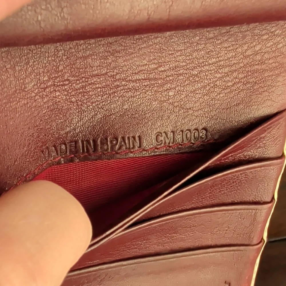 Dior Burgandy and Cream Wallet